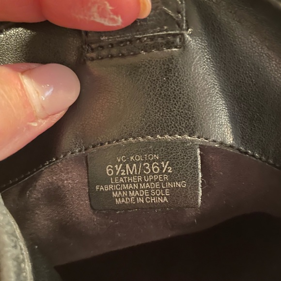 Vince Camuto Kolton Black Suede Tall Leather Boots - Size 6 1/2 - Picture 16 of 16